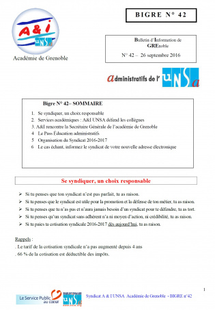 BIGRE N°42 BIGRE N°42